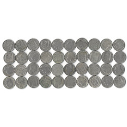 Lot de 40 monnaies de 10 Francs Turin argent, 1929-1939.