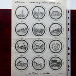Lot de timbres France et Monde à trier dans une caisse en bois.