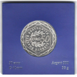 France – 50 Euros Argent 2010 – La Semeuse – Monnaie de Paris.