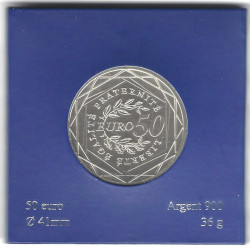 France – 50 Euros Argent 2010 – La Semeuse – Monnaie de Paris.