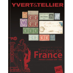 Catalogue de cotation timbres de France 2027 Yvert et Tellier en 2 tomes.