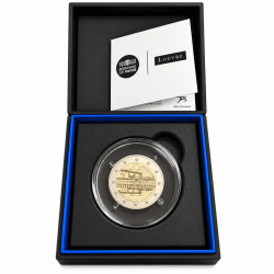 2 euros commémorative France 2025 - Musée du Louvre polissage inversé en coffret BE.