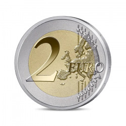 2 euros commémorative France 2025 - Musée du Louvre polissage inversé en coffret BE.