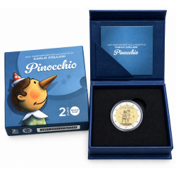 2 euros commémorative Italie 2026 - Pinocchio polissage inversé en coffret BE.