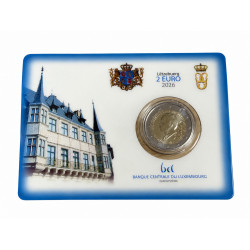2 euros commémorative Luxembourg 2026 - Grand Duc Guillaume, coincard BU.