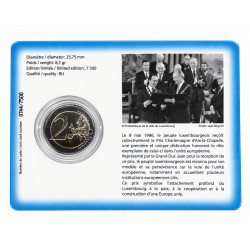2 euros commémorative Luxembourg 2026 - Charlemagne, coincard BU.