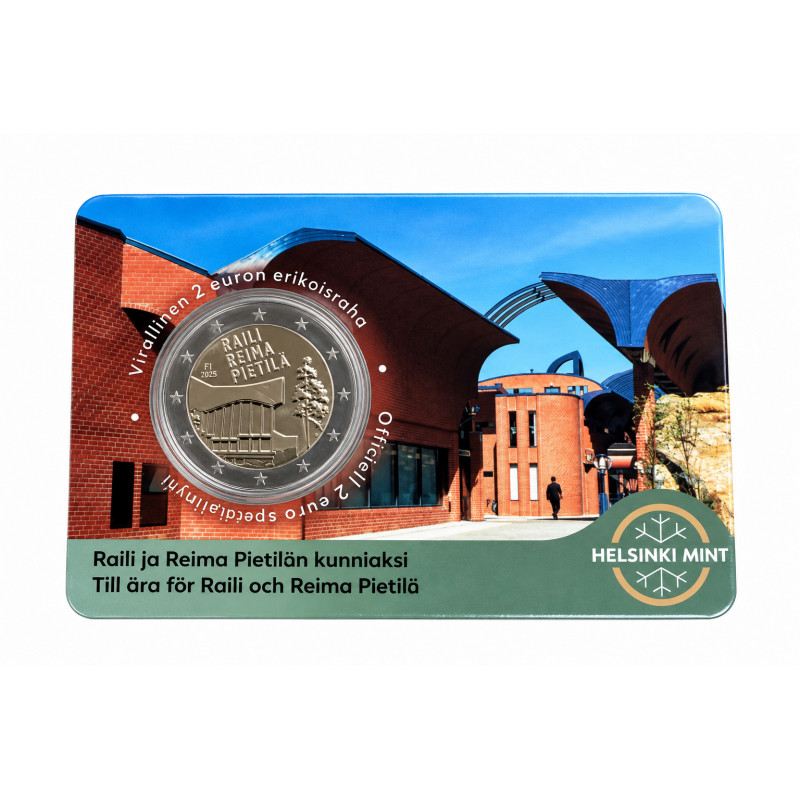 2 euros coincard BU Finlande 2026 - Raili et Reima Pietilä version finlandaise.