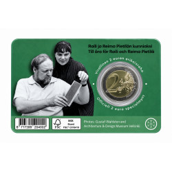 2 euros coincard BU Finlande 2026 - Raili et Reima Pietilä version anglaise.