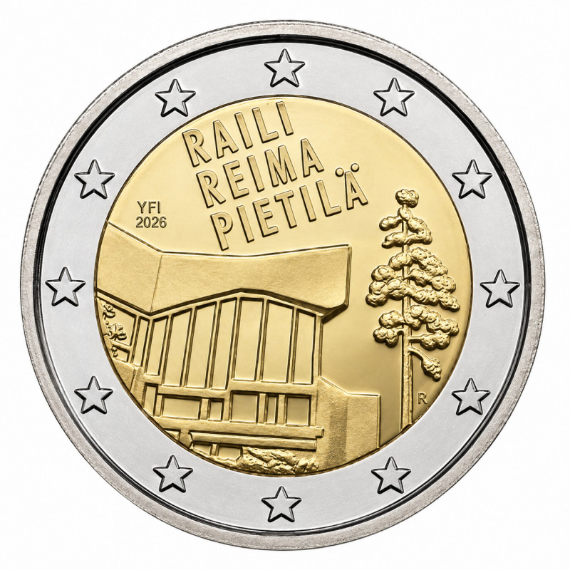 2 euros commémorative Finlande 2026 - Raili et Reima Pietilä.
