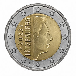 2 euros Luxembourg 2023 face nationale - Grand Duc Henri.