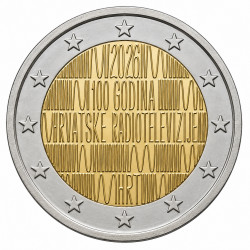 2 euros commémorative Croatie 2026 - Radio et Télévision.