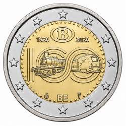 2 euros commémorative Belgique 2026 UNC - Chemins de fer.