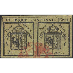 Genève timbre de Suisse N°1 faux pour étude.