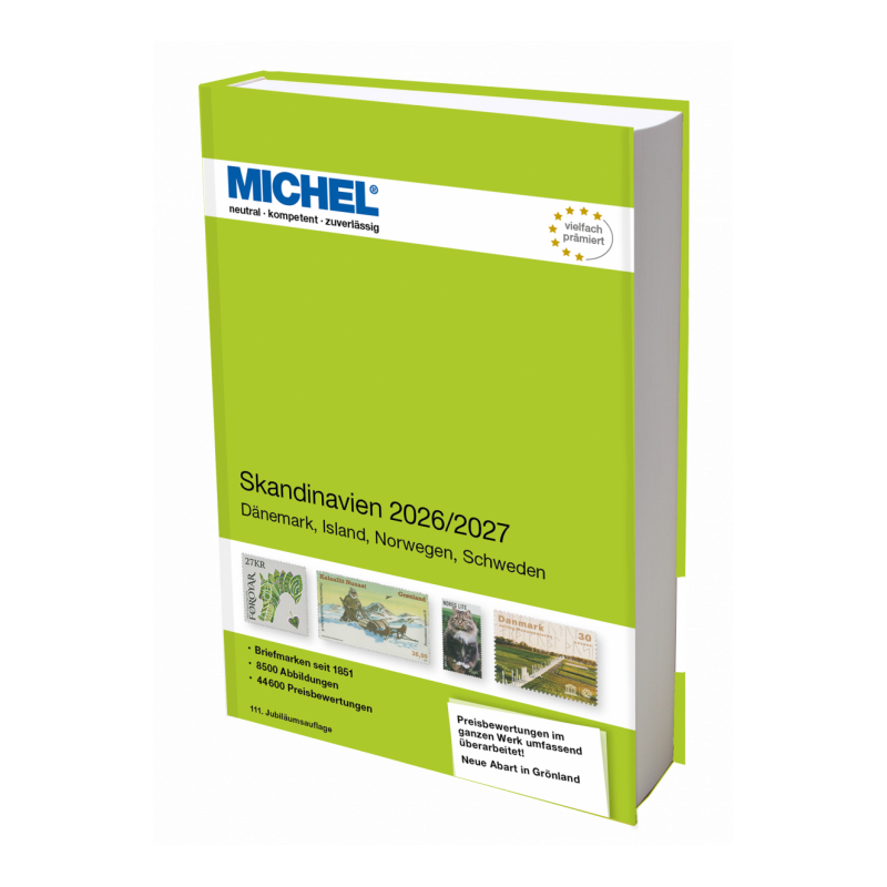 Catalogue de cotation Michel timbres de Scandinavie 2025-2026.