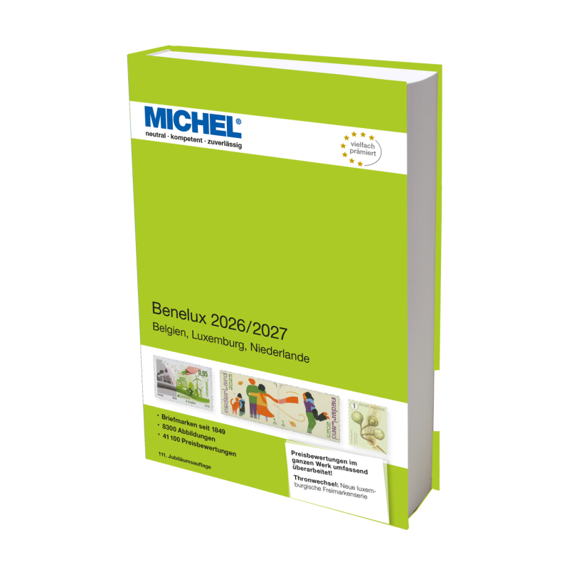 Catalogue de cotation Michel timbres de Benelux 2026-2027.