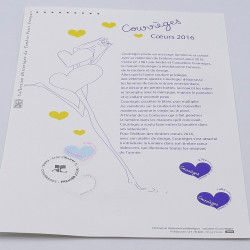 Collection de documents philatéliques Premier Jour France 2016 en un album.