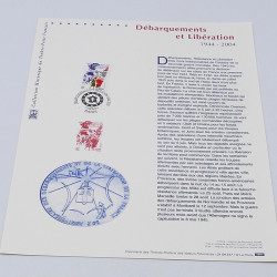 Collection de documents philatéliques Premier Jour France 2004 en un album.