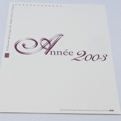 Collection de documents philatéliques Premier Jour France 2003 en un album.