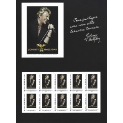Collector 10 timbres Johnny Halliday - Tour 66 - N°COL 29.