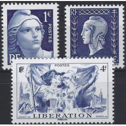 70 ans de la Libération timbres de France N°4986-4988 série neuf**.