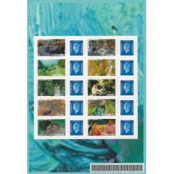 Feuillet de 10 timbres personnalisés Les impressionnistes N°3866B Marianne de Gandon, R.