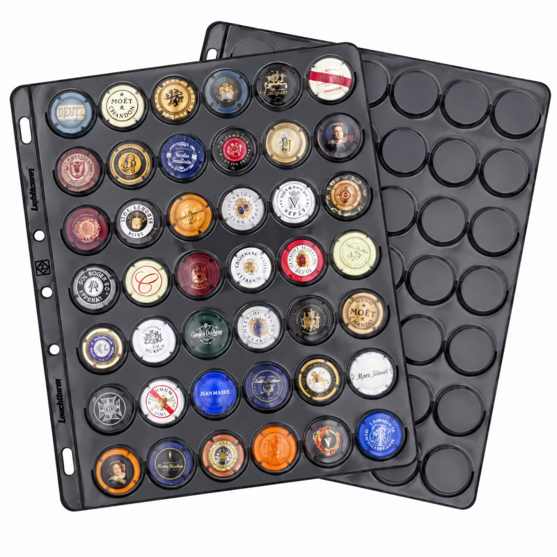 Lot de 2 recharges noires COMPART42 pour capsules de champagne.