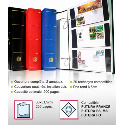 Album Futura Classique à 2 anneaux Yvert et Tellier avec étui de protection.