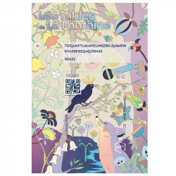 Feuillet crypto NFTimbre9.1 Les fables de la Fontaine, le corbeau et le renard.