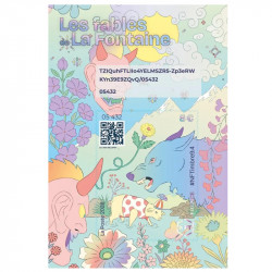 Feuillet crypto NFTimbre9.4 Les fables de la Fontaine, le Loup et l'Agneau.