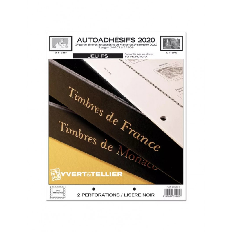 Jeux FS France timbres autoadhésifs 2020 deuxième semestre.
