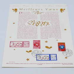 Collection de documents philatéliques Premier Jour France 1999-2000 en un album.