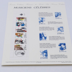 Collection de documents philatéliques Premier Jour France 1992-1993 en un album.