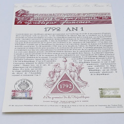 Collection de documents philatéliques Premier Jour France 1992-1993 en un album.