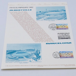 Collection de documents philatéliques Premier Jour France 1992-1993 en un album.