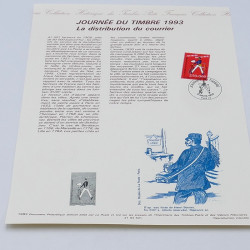 Collection de documents philatéliques Premier Jour France 1992-1993 en un album.