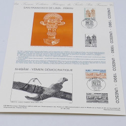 Collection de documents philatéliques Premier Jour France 1990-1991 en un album.