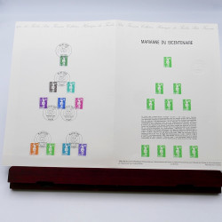Collection de documents philatéliques Premier Jour France 1990-1991 en un album.