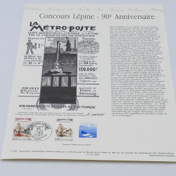 Collection de documents philatéliques Premier Jour France 1990-1991 en un album.