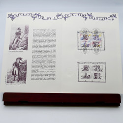 Collection de documents philatéliques Premier Jour France 1990-1991 en un album.
