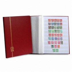 Classeur Perfecta grand modèle 16 pages blanches pour timbres-poste.