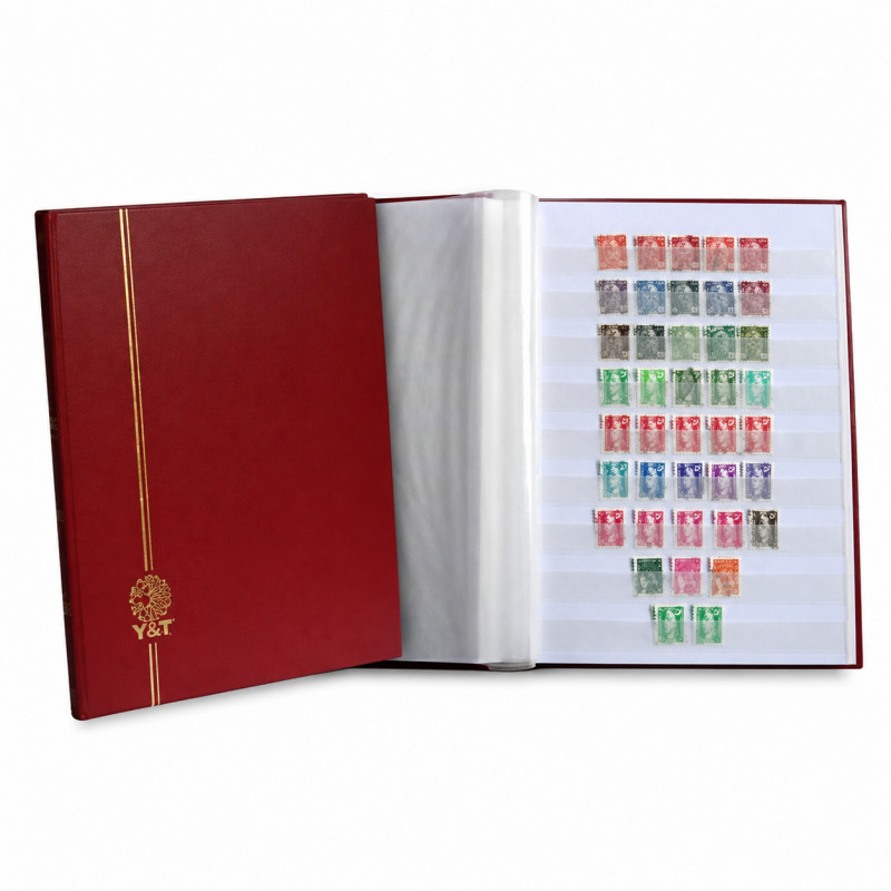 Classeur Perfecta grand modèle 16 pages blanches pour timbres-poste.