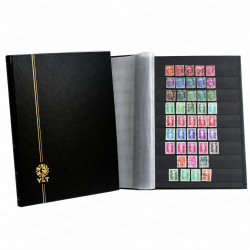 Classeur Perfecta grand modèle 64 pages noires pour timbres-poste.