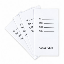 Classyvert, fiches de classement philatélique, par 1000.