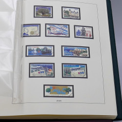 Reliure Lindner avec feuilles préimprimées France 2008-2010.