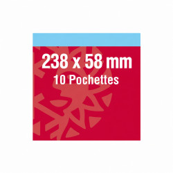 Pochettes double soudure 238 x 58 mm pour carnets personnages célèbres.