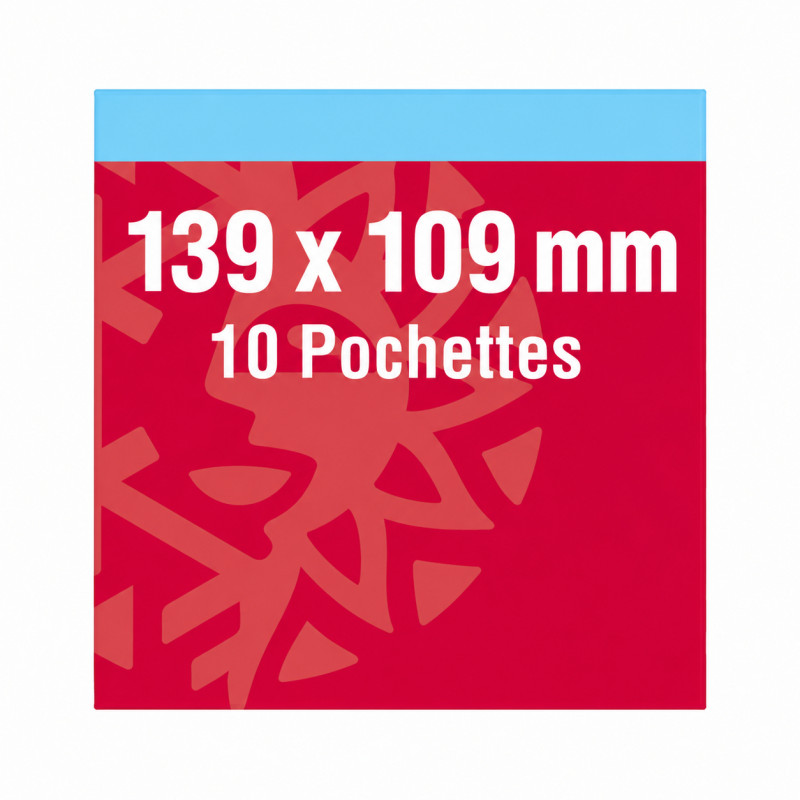 Pochettes double soudure 139 x 109 mm pour bloc Strasbourg.