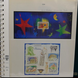Reliure Lindner avec feuilles préimprimées France 2004-2005.