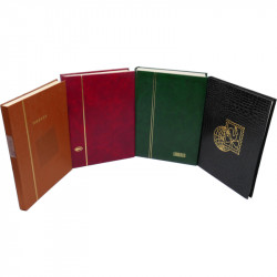 Lot de 4 classeurs à pages blanches pour timbres-poste.
