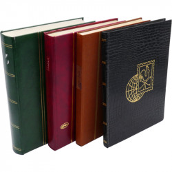 Lot de 4 classeurs à pages blanches pour timbres-poste.