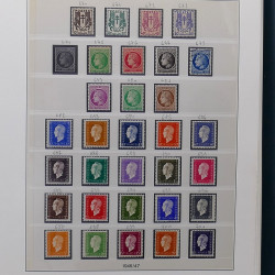 Collection timbres de France 1945-1959 neufs et oblitérés en un album.